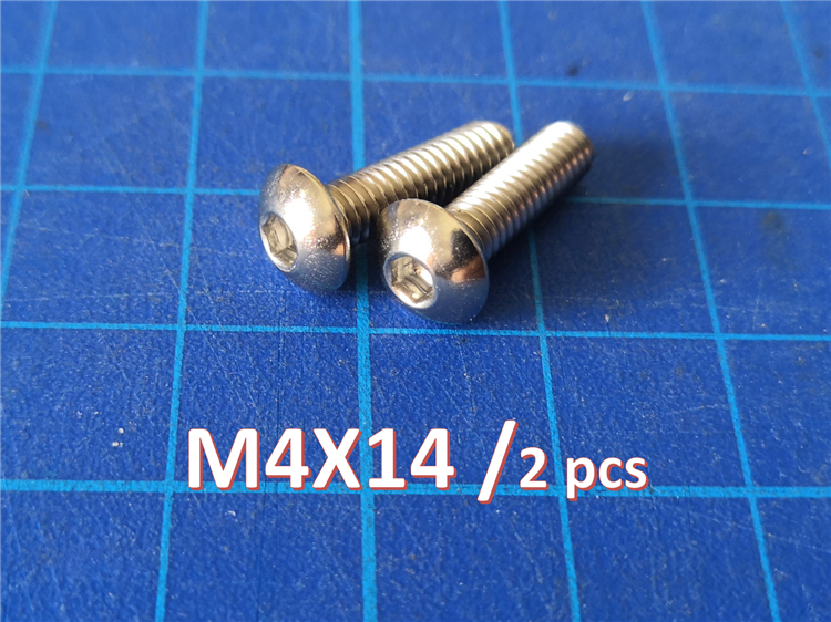 2 pcs M4x14 bolt